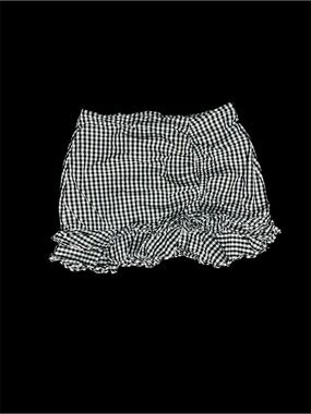 Dizzy Black & White Gingham Ruffle Mini Skirt